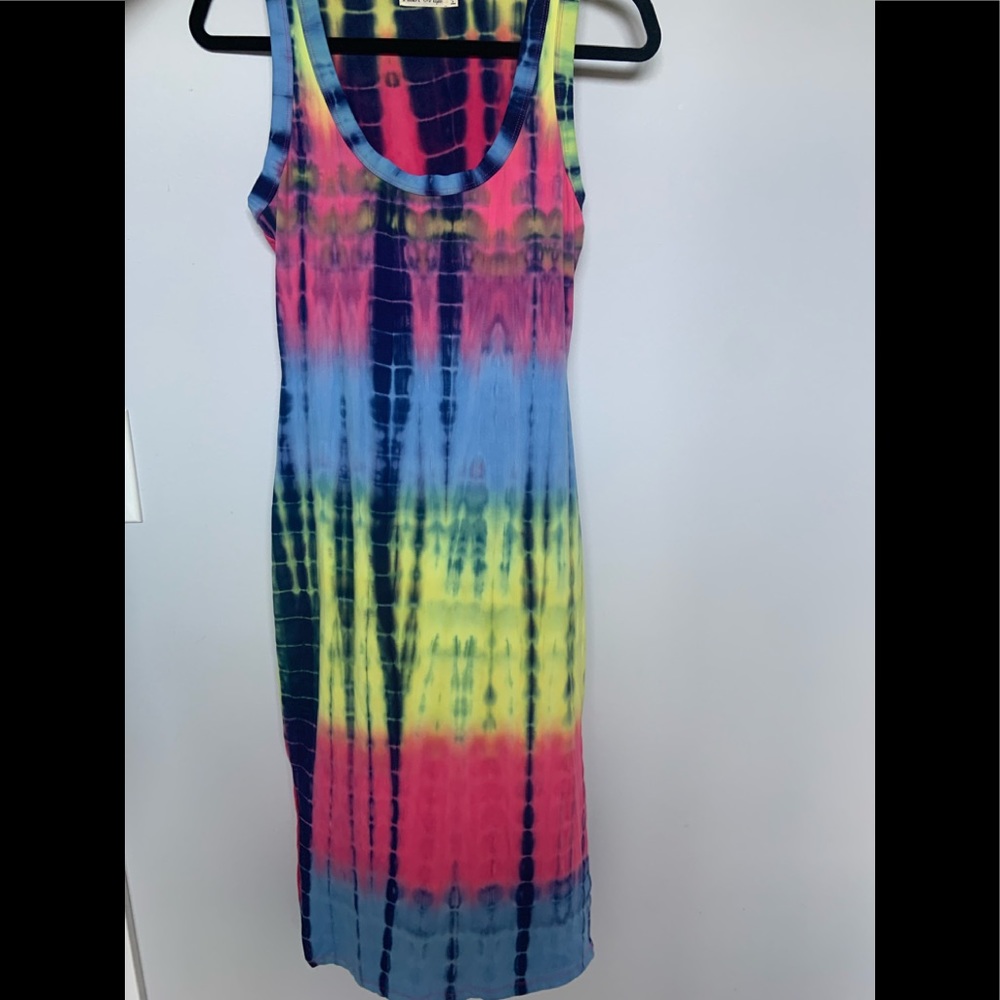 Multicolored Tie-dye Midi Dress NWOT